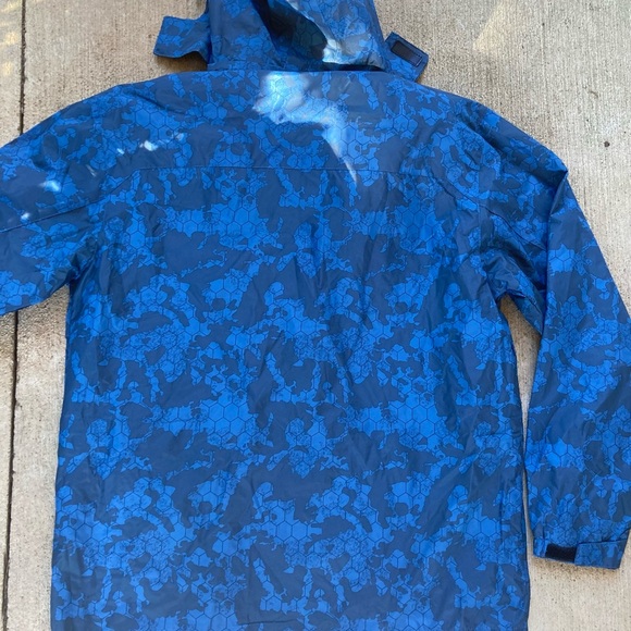 GIISAM Mens Windproof Jacket Waterproof Lightweight Mountain Jacket Camo Blue XL - Picture 7 of 7